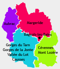 La lozère et ses 4 régions naturelles : Aubrac, Margeride, Cévennes et Mont Lozère, Gorges du Tarn, Gorges de la Jonte, Vallée du Lot et Causses